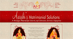 Desktop Screenshot of aarshimatrimonialsolutions.com